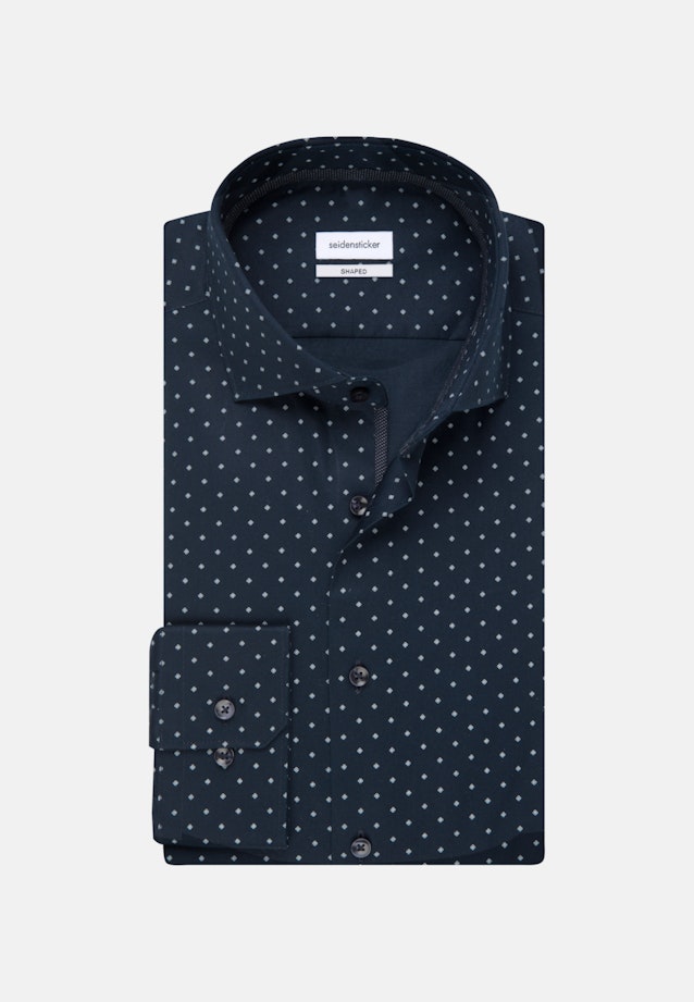 Shaped Chemise Business Imprimé in Bleu Foncé |  Seidensticker Onlineshop