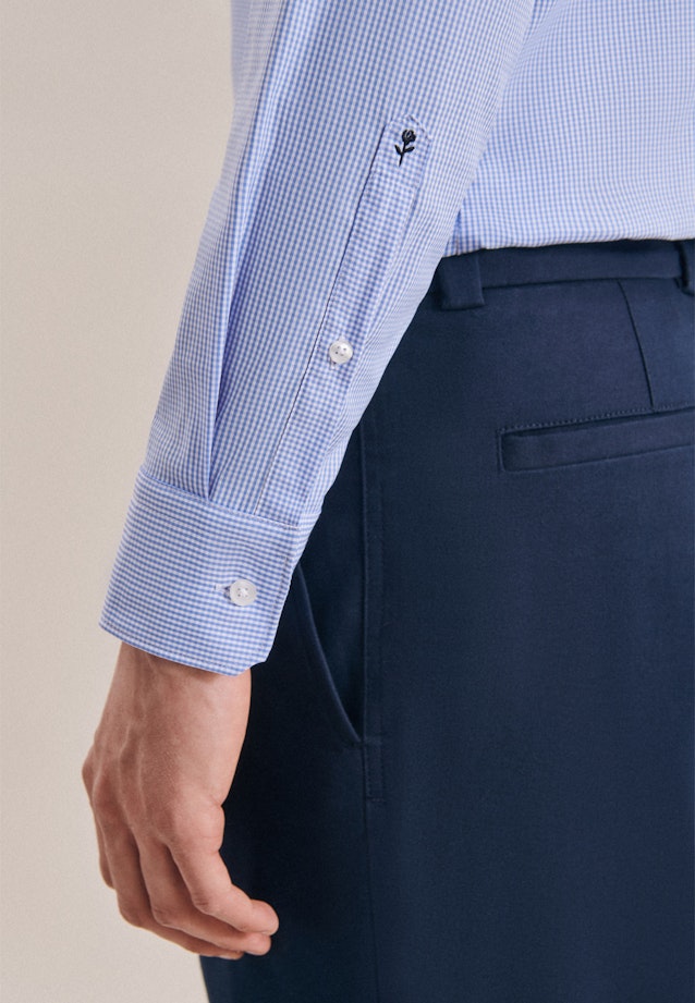 Shaped Performance shirt Check in Light Blue |  Seidensticker Onlineshop