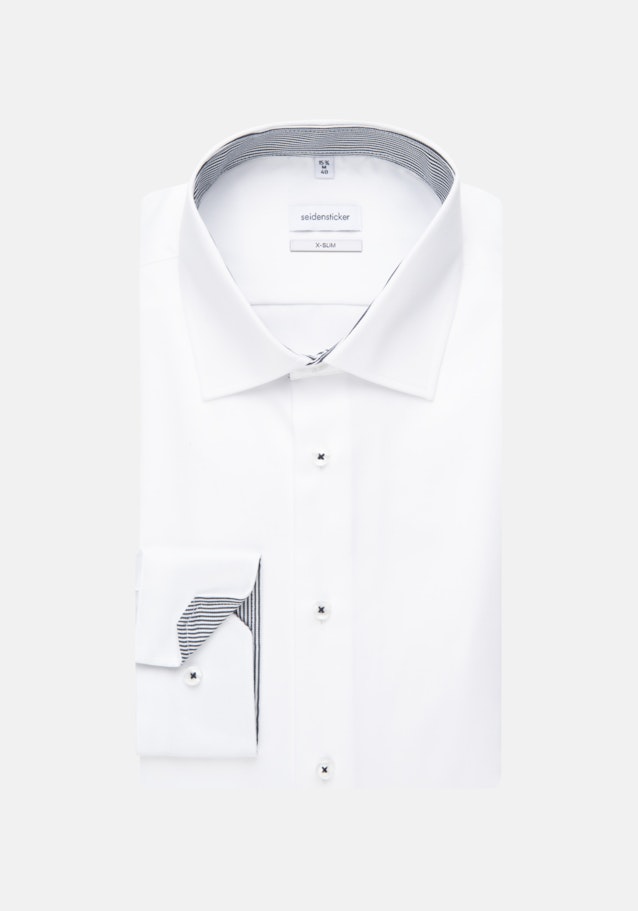 Easy-iron Twill Business Shirt in X-Slim with Kent-Collar in White |  Seidensticker Onlineshop