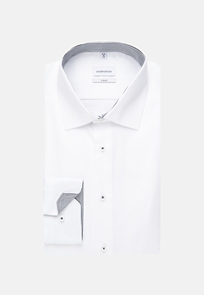 Easy-iron Twill Business Shirt in X-Slim with Kent-Collar