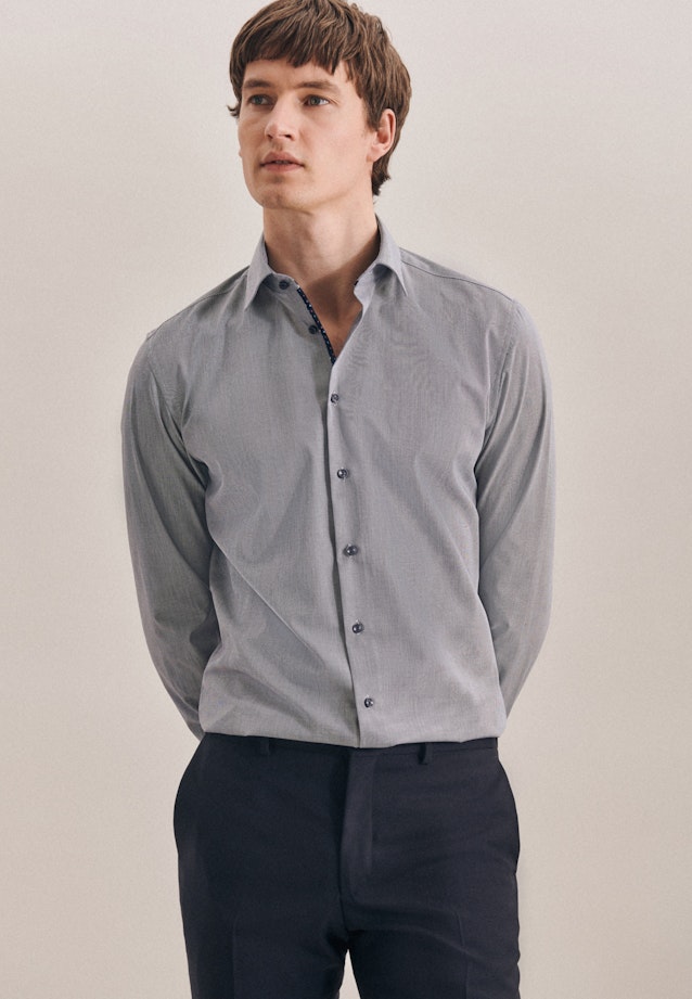 Slim Business Hemd Uni in Dunkelblau |  Seidensticker Onlineshop