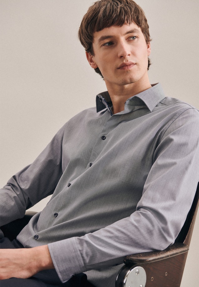 Slim Business Hemd Uni in Dunkelblau |  Seidensticker Onlineshop