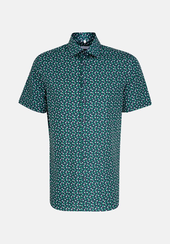 Poplin Short sleeve Business Shirt in Slim with Kent-Collar in Green |  Seidensticker Onlineshop
