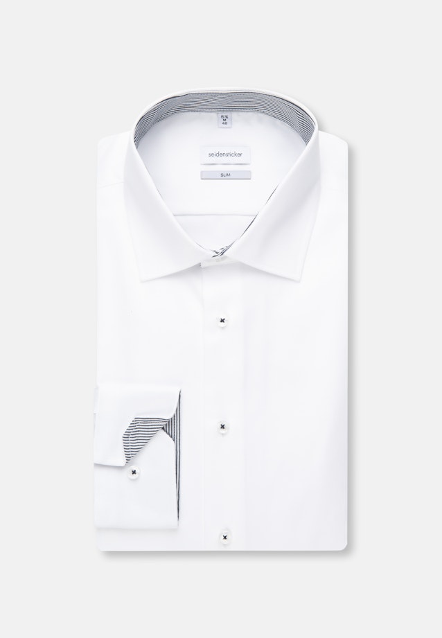 Slim Business Hemd Uni in Weiß |  Seidensticker Onlineshop