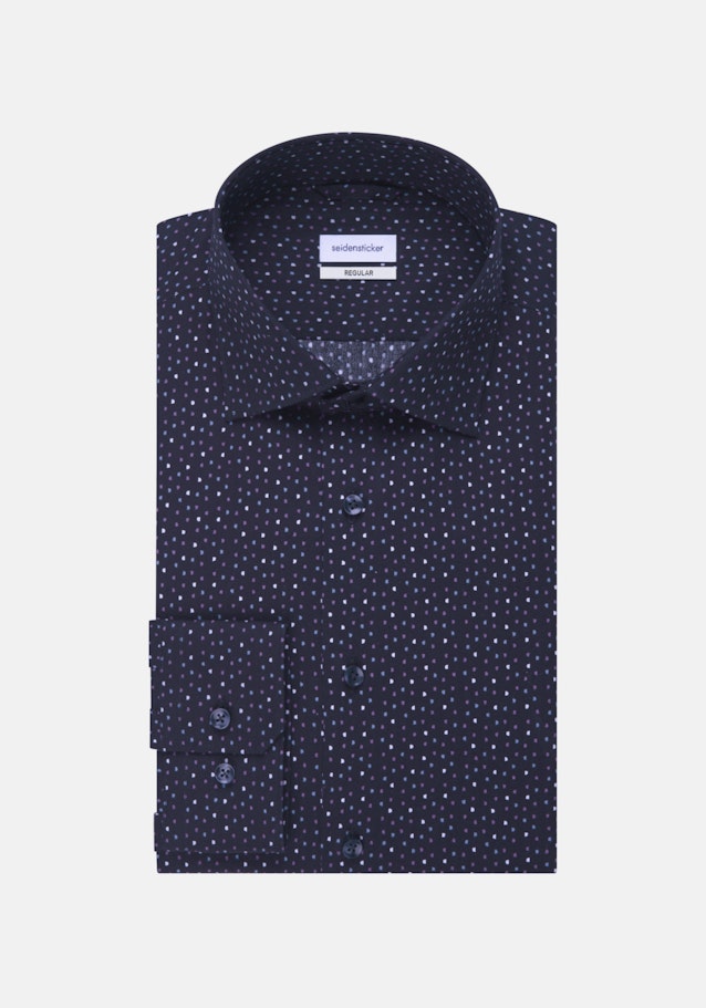 Business Shirt in Regular with Kent-Collar in Dark Blue |  Seidensticker Onlineshop