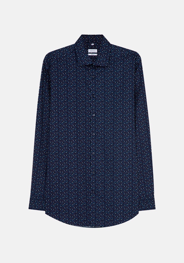 Chemise Business Regular Popeline Col Kent in Bleu Foncé |  Seidensticker Onlineshop