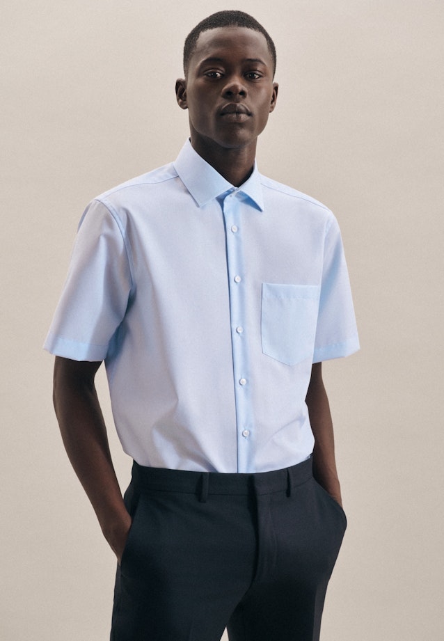 Regular Chemise Business uni in Bleu Moyen |  Seidensticker Onlineshop