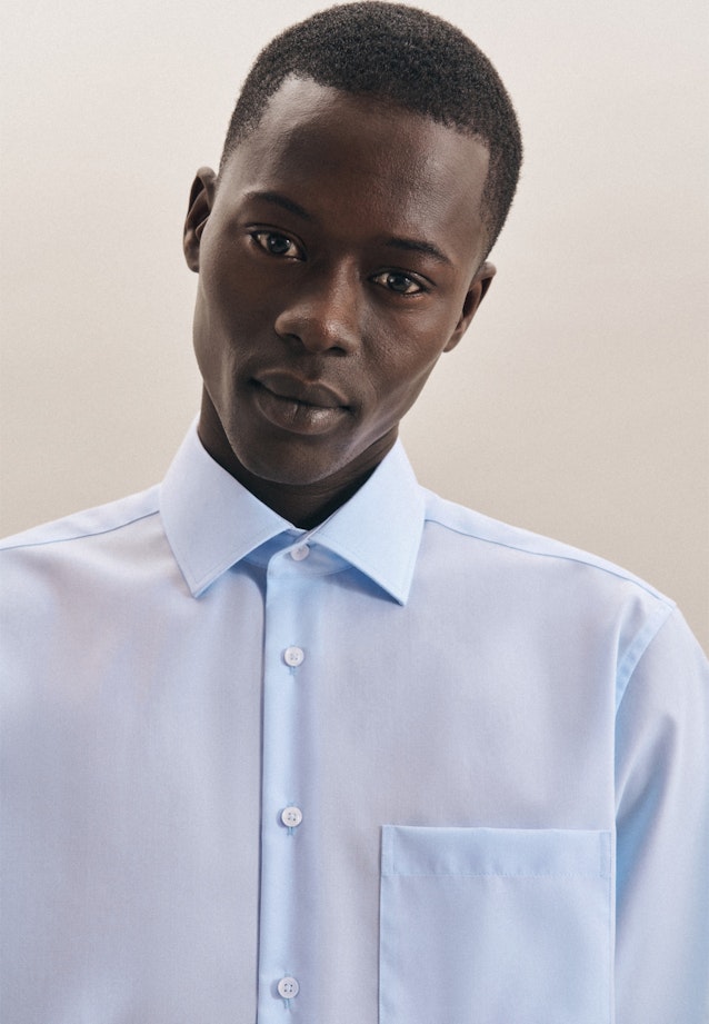 Regular Chemise Business uni in Bleu Moyen |  Seidensticker Onlineshop