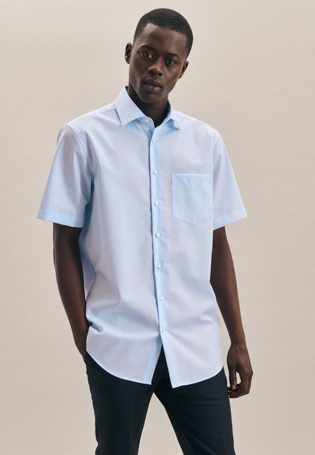 Regular Chemise Business uni in Bleu Moyen |  Seidensticker Onlineshop