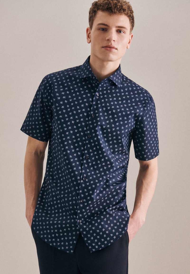 Oxford Short sleeve Oxford shirt in Shaped with Kent-Collar