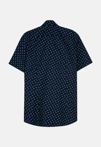 Shaped Oxfordhemd Print in Dunkelblau |  Seidensticker Onlineshop