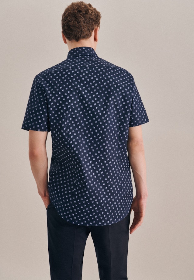 Shaped Chemise oxford Imprimé in Bleu Foncé |  Seidensticker Onlineshop