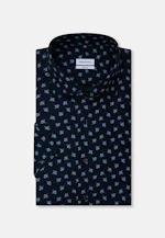 Shaped Oxfordhemd Print in Dunkelblau |  Seidensticker Onlineshop