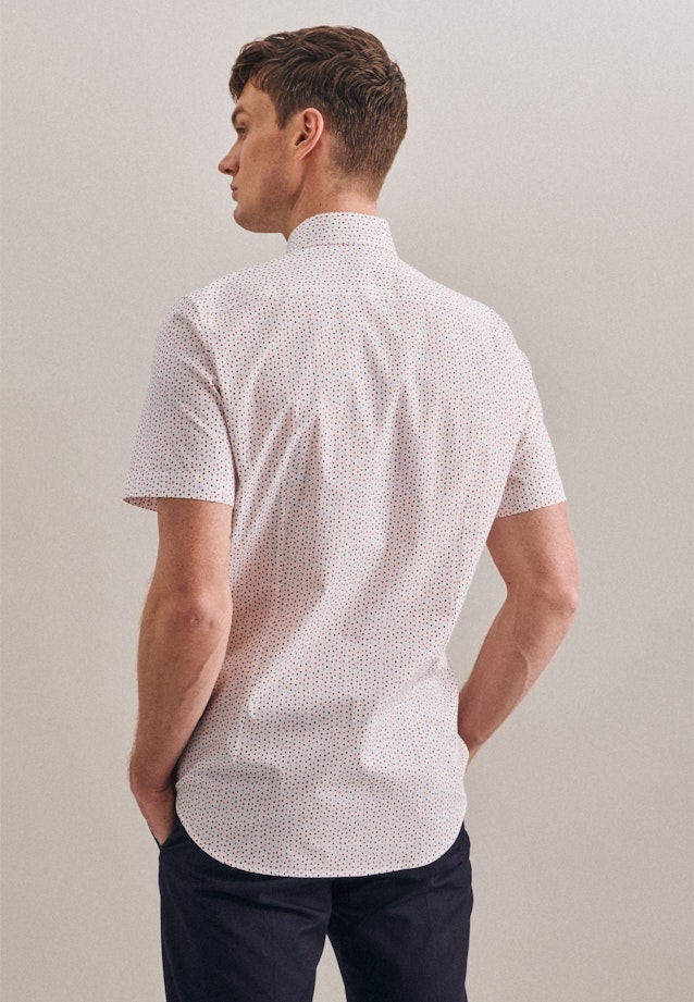 Poplin Short sleeve Business Shirt in Slim with Kent-Collar in Red | Seidensticker Onlineshop