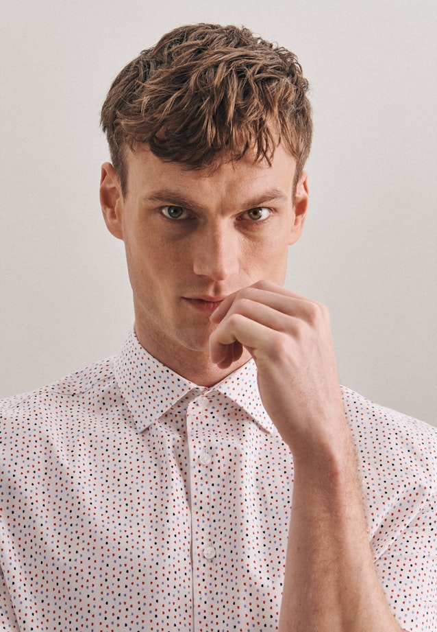 Slim Business Hemd Print in Rot |  Seidensticker Onlineshop