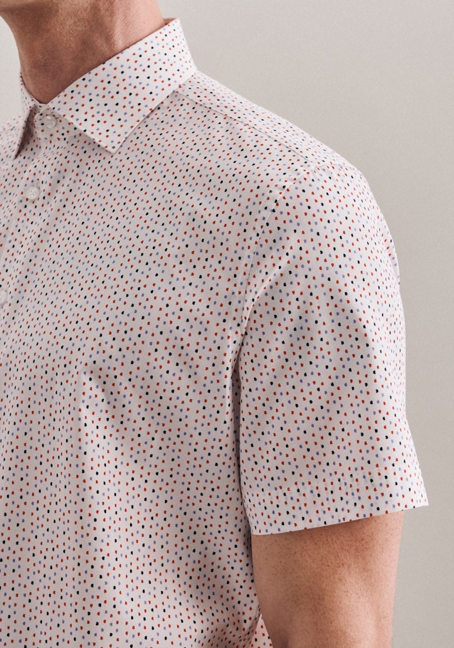 Poplin Short sleeve Business Shirt in Slim with Kent-Collar in Red |  Seidensticker Onlineshop