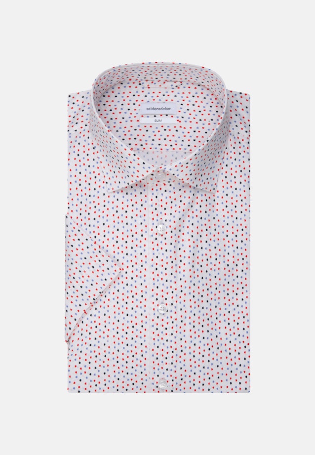 Popeline Kurzarm Business Hemd in Slim mit Kentkragen in Rot |  Seidensticker Onlineshop