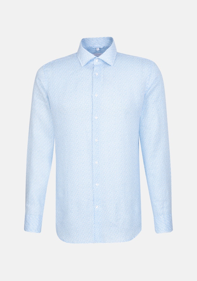 Linen shirt in Slim with Kent-Collar in Turquoise |  Seidensticker Onlineshop