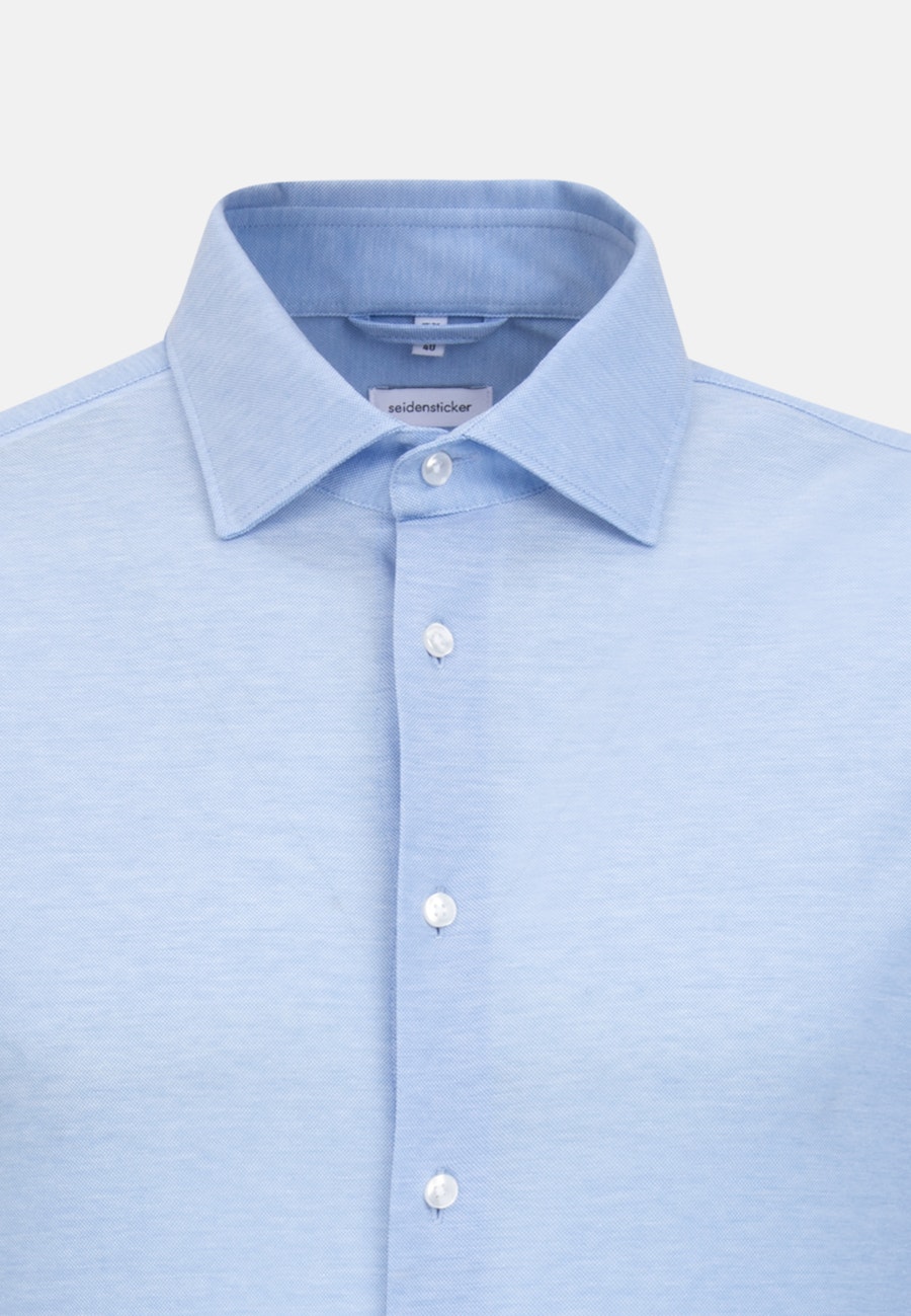Jerseyhemd in Slim mit Kentkragen in Hellblau |  Seidensticker Onlineshop