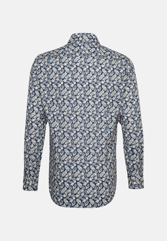 Slim Linen shirt Print in Brown |  Seidensticker Onlineshop