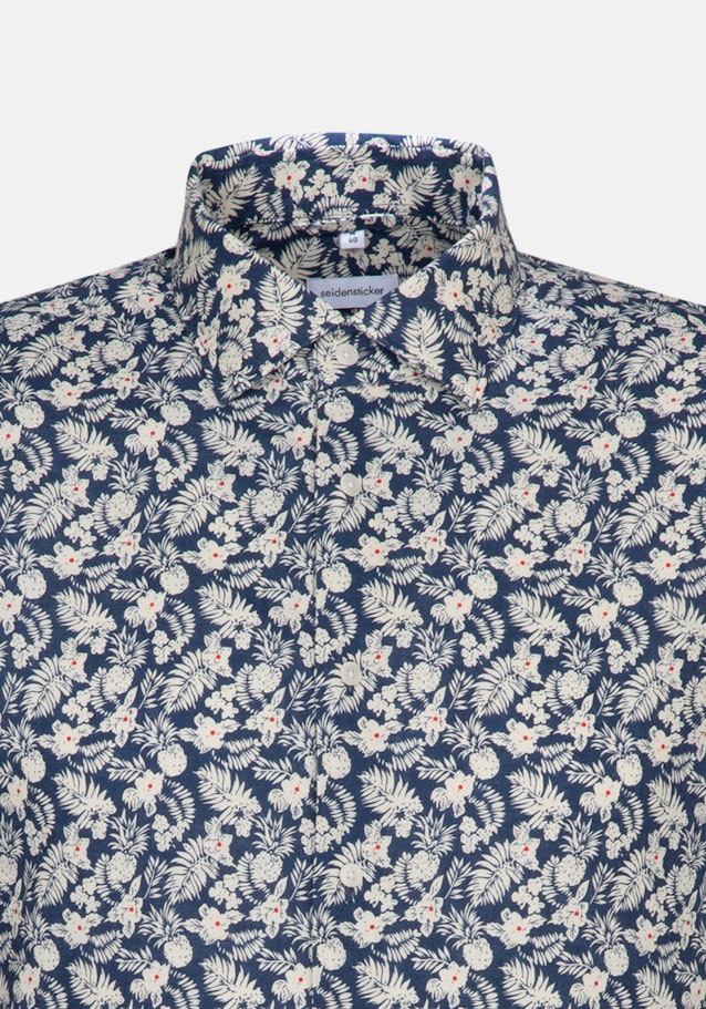 Linen shirt in Slim with Kent-Collar in Brown |  Seidensticker Onlineshop