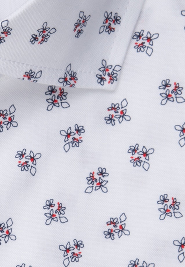 Slim Oxfordhemd Print in Weiß |  Seidensticker Onlineshop
