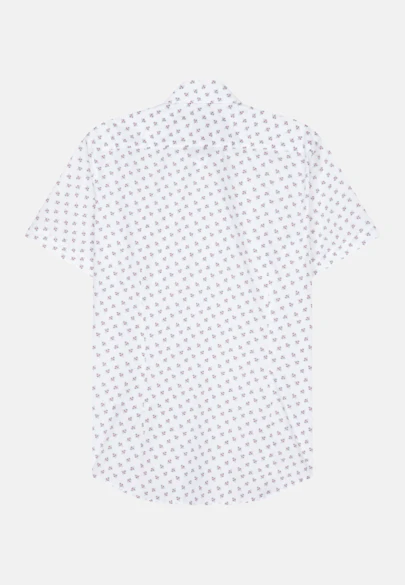 Slim Oxfordhemd Print in Weiß |  Seidensticker Onlineshop