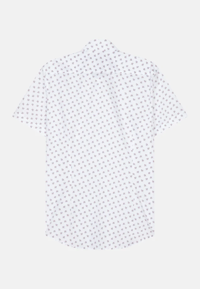 Slim Oxfordhemd Print in Weiß |  Seidensticker Onlineshop