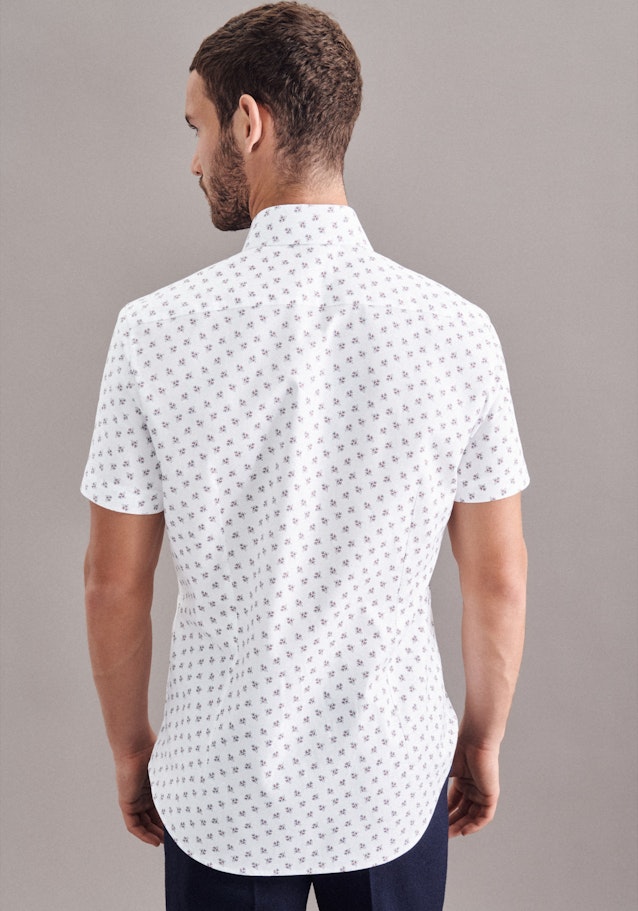 Oxford Kurzarm Oxfordhemd in Slim mit Kentkragen in Weiß |  Seidensticker Onlineshop