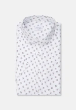 Slim Oxfordhemd Print in Weiß |  Seidensticker Onlineshop