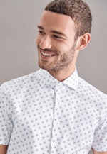 Slim Oxfordhemd Print in Weiß |  Seidensticker Onlineshop