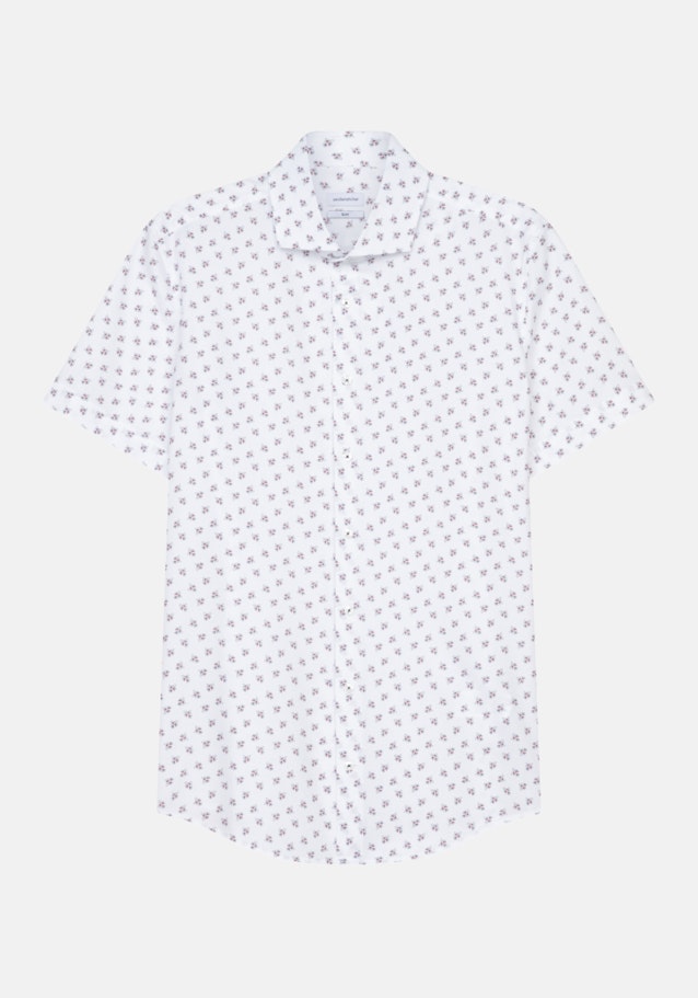 Oxford Kurzarm Oxfordhemd in Slim mit Kentkragen in Weiß |  Seidensticker Onlineshop