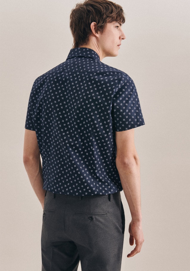 Oxford Short sleeve Oxford shirt in Slim with Kent-Collar in Dark Blue |  Seidensticker Onlineshop
