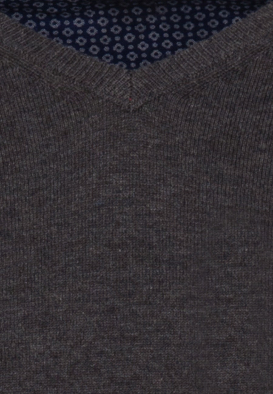 V-Neck Pullover in Grau |  Seidensticker Onlineshop