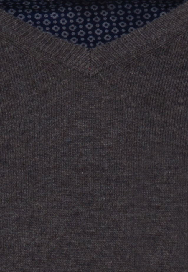 V-Neck Pullover Gerader Schnitt (Normal-Fit) in Grau |  Seidensticker Onlineshop