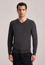 Gerader Schnitt (Normal-Fit) Pullover Imprimé in Gris |  Seidensticker Onlineshop