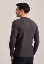 Gerader Schnitt (Normal-Fit) Pullover Imprimé in Gris |  Seidensticker Onlineshop
