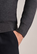 Gerader Schnitt (Normal-Fit) Pullover Imprimé in Gris |  Seidensticker Onlineshop