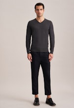 Gerader Schnitt (Normal-Fit) Pullover Imprimé in Gris |  Seidensticker Onlineshop