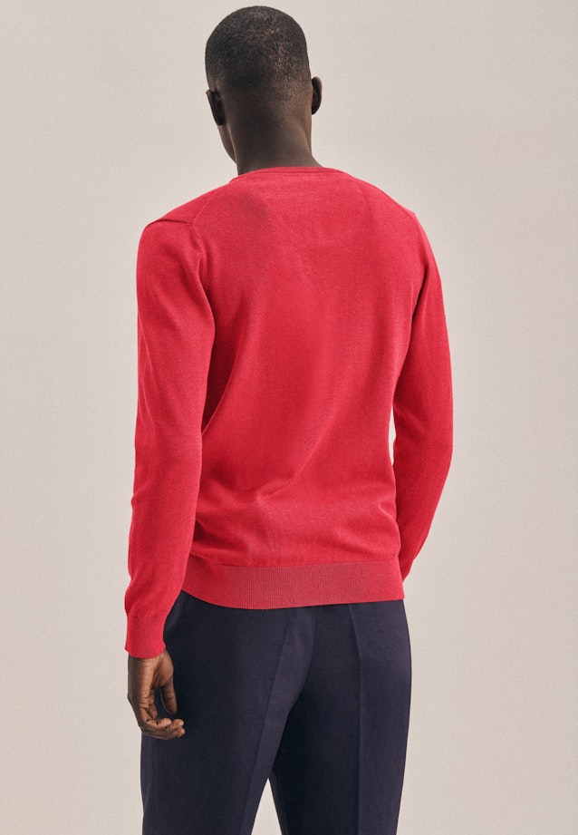 Gerader Schnitt (Normal-Fit) Pullover Imprimé in Rouge |  Seidensticker Onlineshop