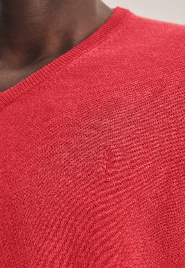 Gerader Schnitt (Normal-Fit) Pullover Imprimé in Rouge |  Seidensticker Onlineshop