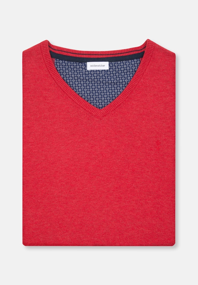 Gerader Schnitt (Normal-Fit) Pullover Imprimé in Rouge |  Seidensticker Onlineshop