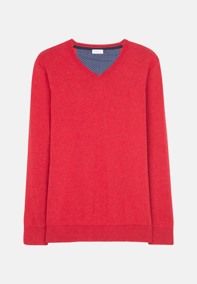 Gerader Schnitt (Normal-Fit) Pullover Imprimé in Rouge |  Seidensticker Onlineshop
