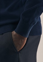 Gerader Schnitt (Normal-Fit) Pullover Druck in Dunkelblau |  Seidensticker Onlineshop