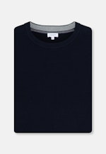 Crew Neck Pullover Druck in Dark Blue |  Seidensticker Onlineshop