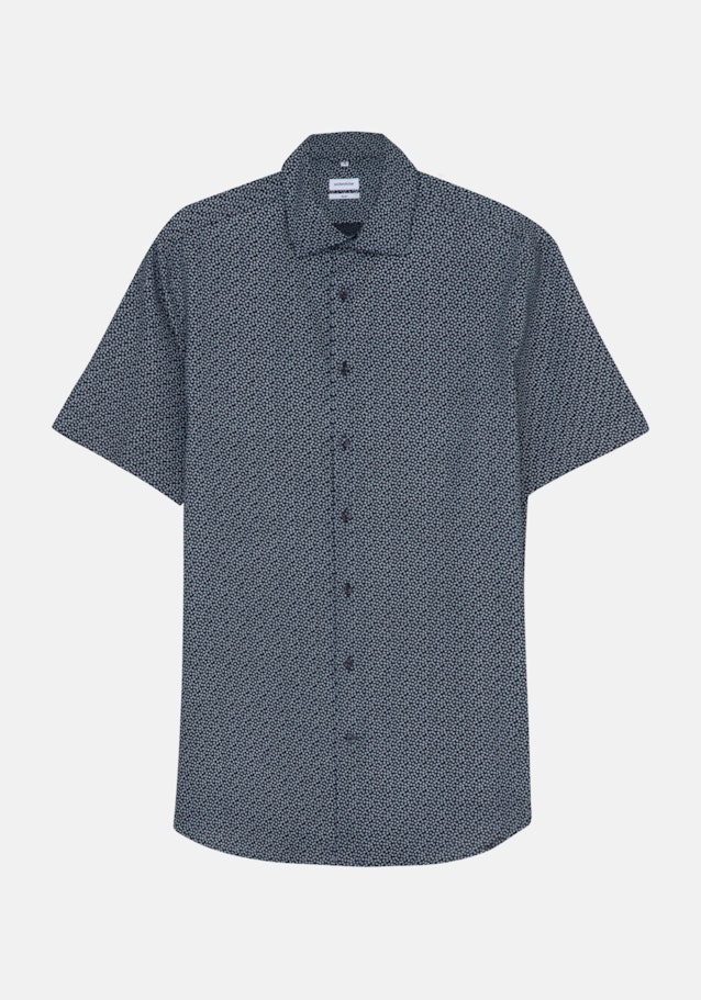 Linen Short sleeve Linen shirt in Slim with Kent-Collar in Dark Blue |  Seidensticker Onlineshop