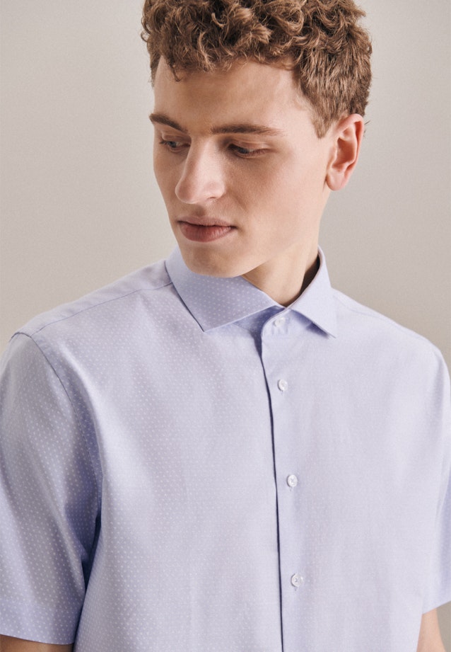 Slim Oxfordhemd Druck in Hellblau |  Seidensticker Onlineshop