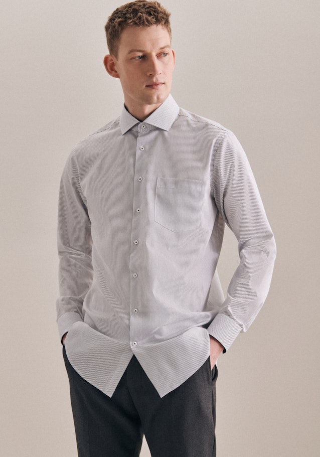 Non-iron Twill Business Shirt in Regular with Kent-Collar in White |  Seidensticker Onlineshop