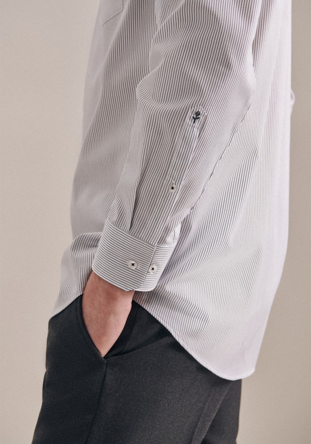 Non-iron Twill Business Shirt in Regular with Kent-Collar in White |  Seidensticker Onlineshop