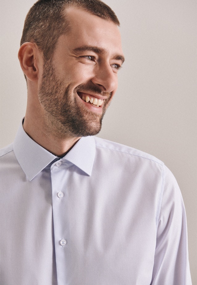 Slim Business Hemd Karo in Hellblau |  Seidensticker Onlineshop